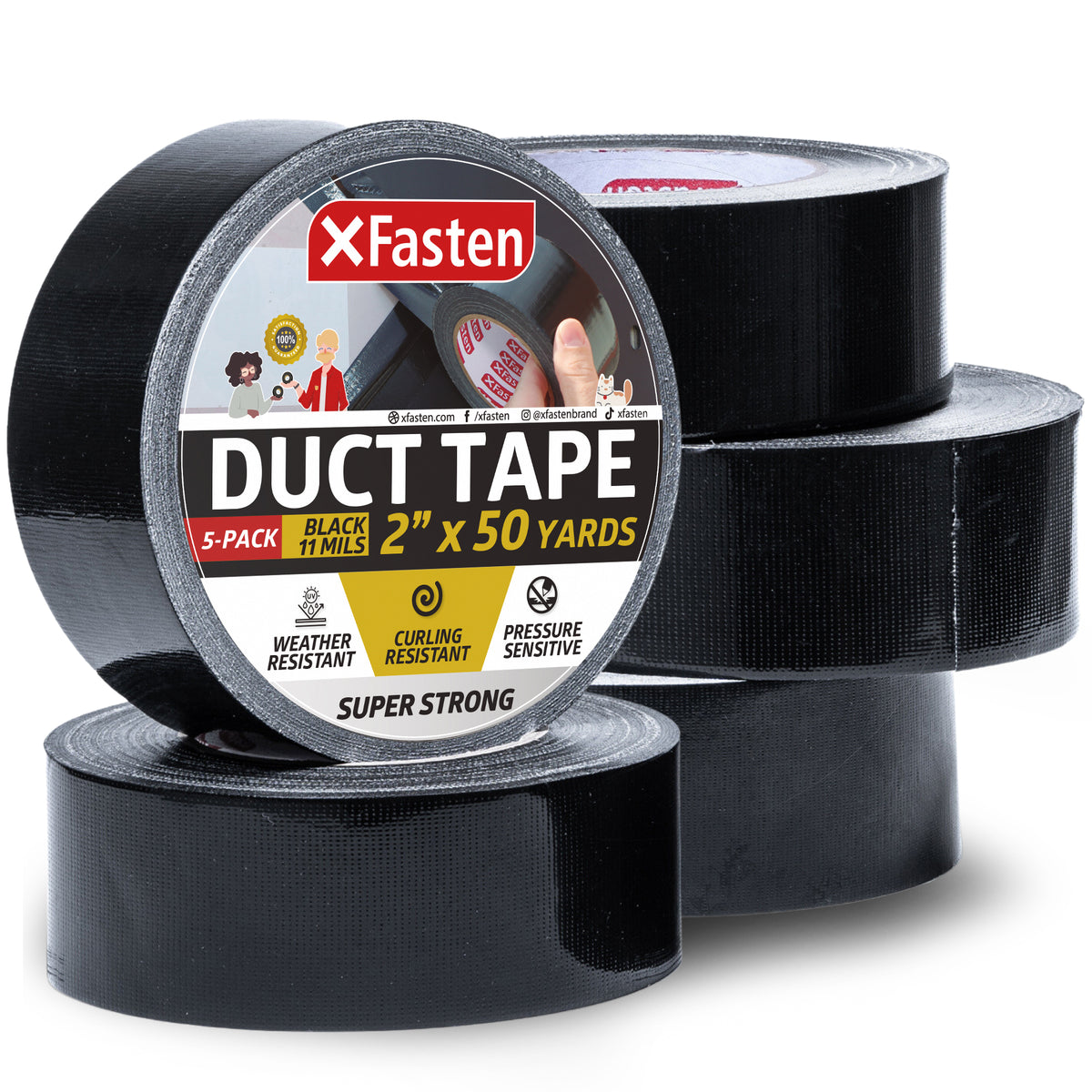 DUCT TAPE لصيق مقمش 2 أسود